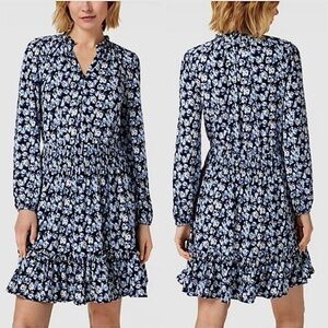Ralph Lauren Blue and White Long Sleeve Dress